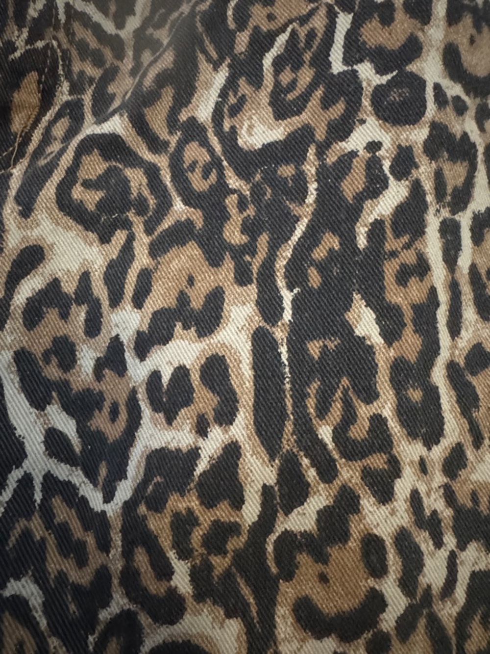 Animal Print Wide-Leg Women’s Jeans - Leopard Print - Picture 6 of 7